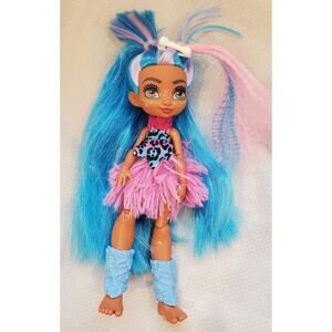 Mattel Cave Club Tella Doll Blue Hair Pretend Play